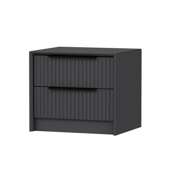 Hanah Home Mesilla de Noche Luxe Soft 4799 Antracita 45x53x45 cm